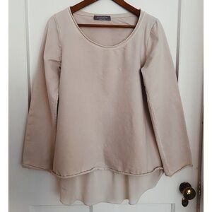 Women’s Pistache Top with a Semi Sheer, Lightweight Back Size M/L